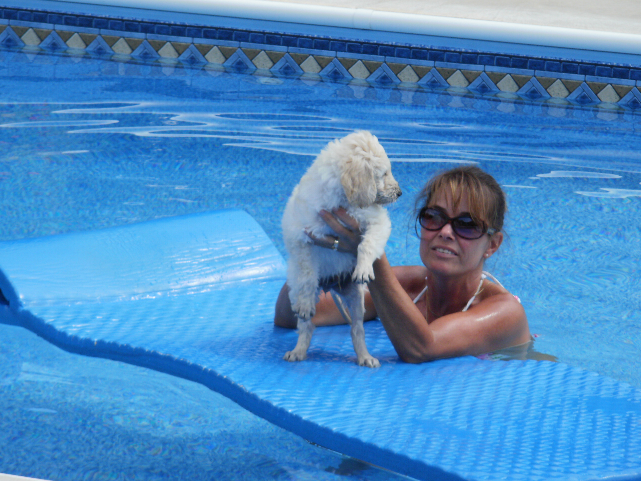 kodie in the pool